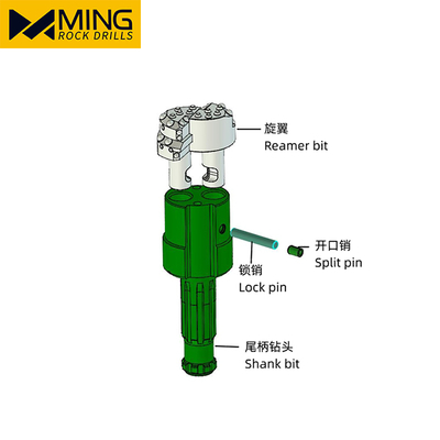 Caing Tube OD 133mm MRE Dual Rotors Overburden Casing Drilling Bit DHD340 Shank For Soft Hard Rockformation